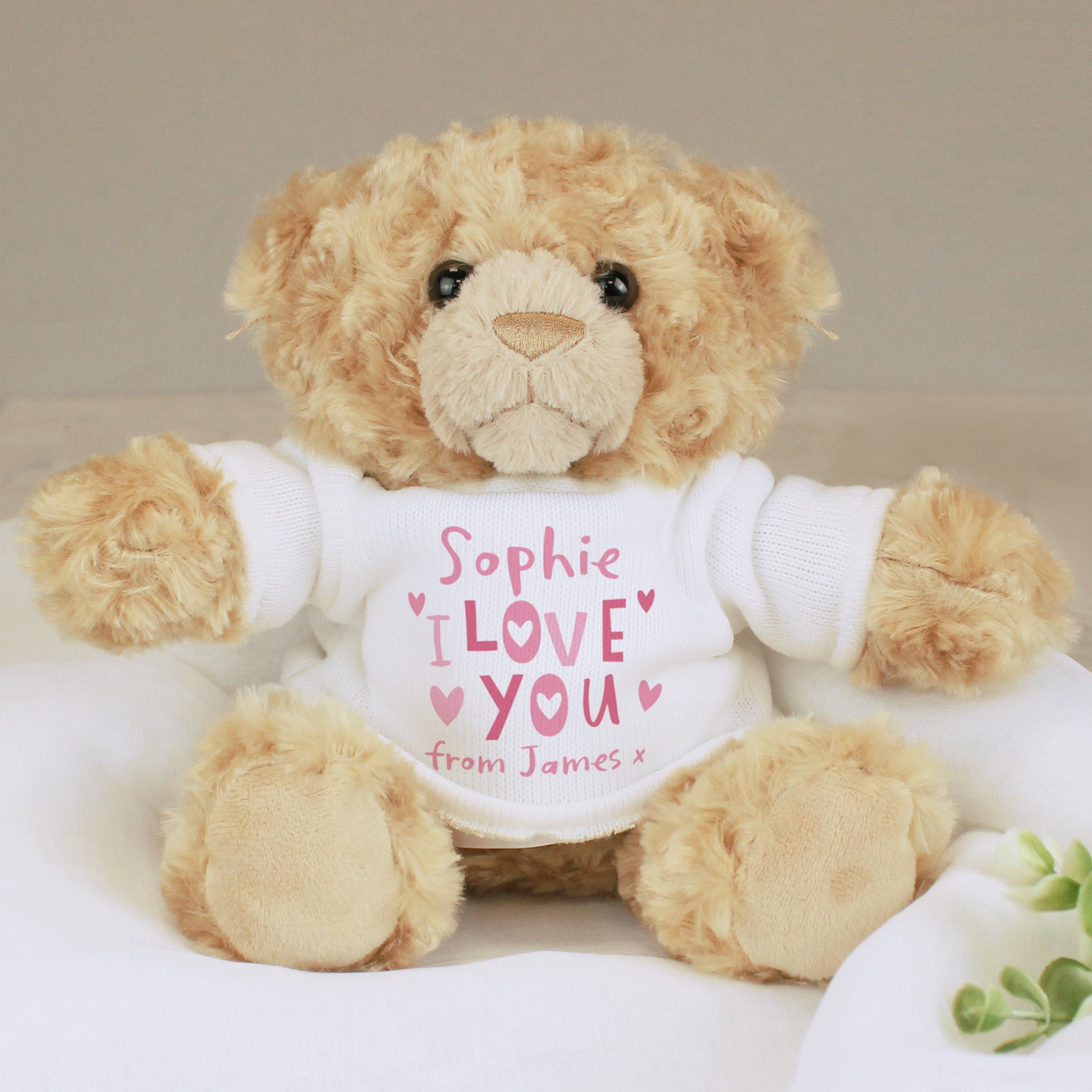 Personalised I Love You Teddy Bear from Heartfelt Gifts