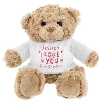 Personalised I Love You Teddy Bear - image 5