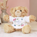 Personalised Geometric Floral Teddy Bear from Heartfelt Gifts