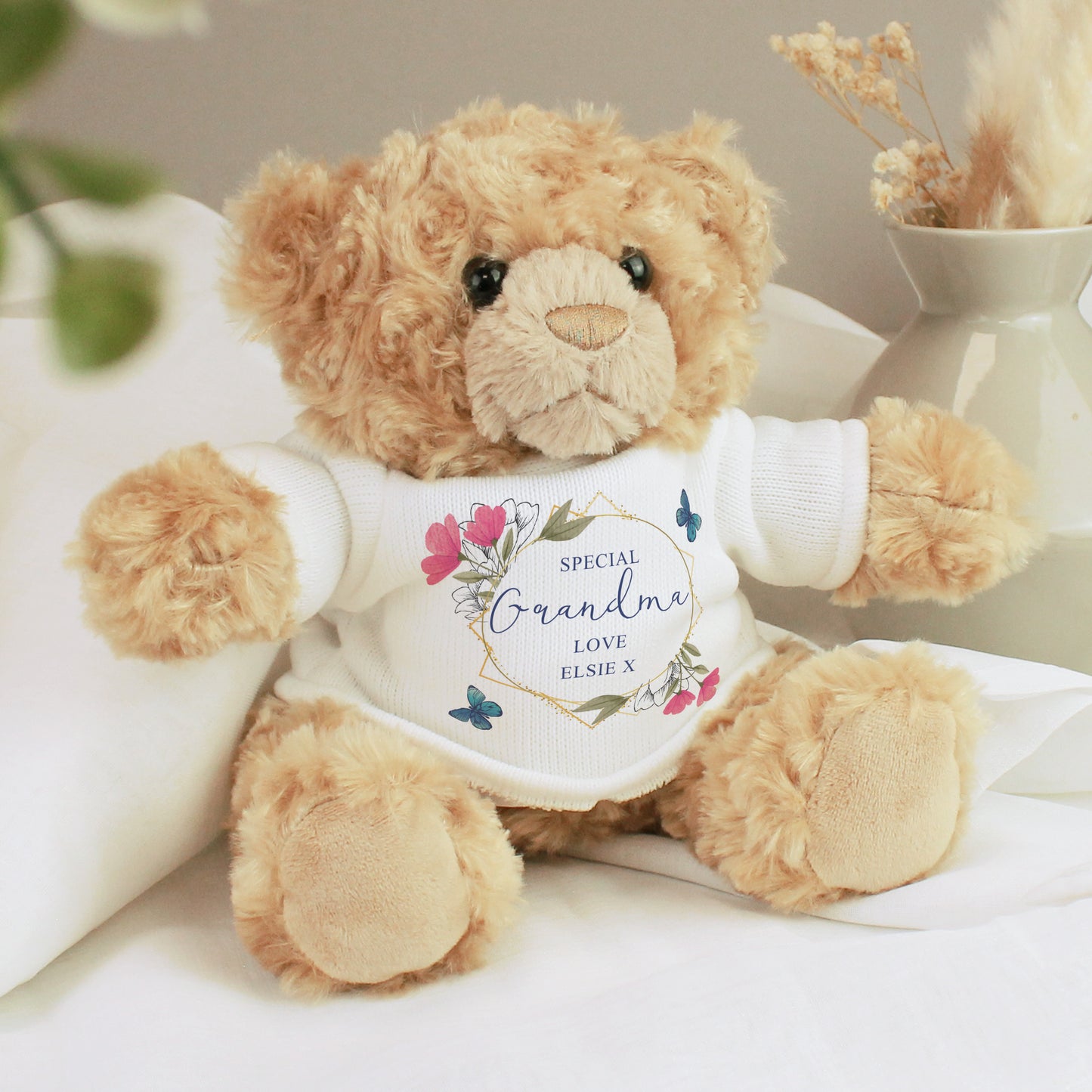 Personalised Geometric Floral Teddy Bear - image 2