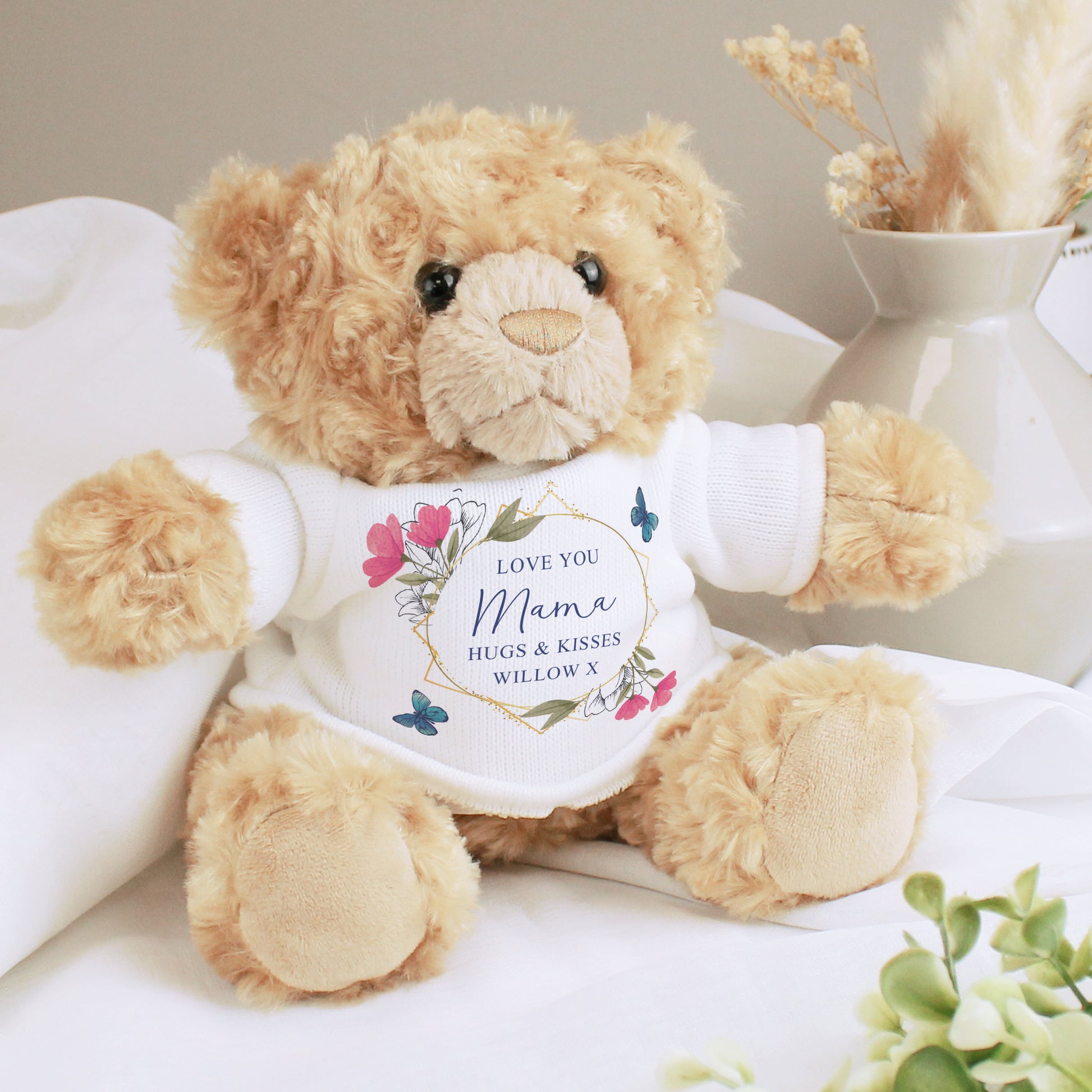 Personalised Geometric Floral Teddy Bear - image 4