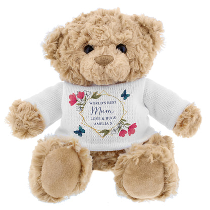 Personalised Geometric Floral Teddy Bear - image 5