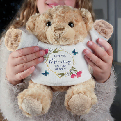 Personalised Geometric Floral Teddy Bear - image 7