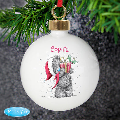 Personalised Me To You Christmas Present Bauble - image 2