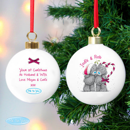 Personalised Me To You Couple Christmas Bauble from Heartfelt Gifts