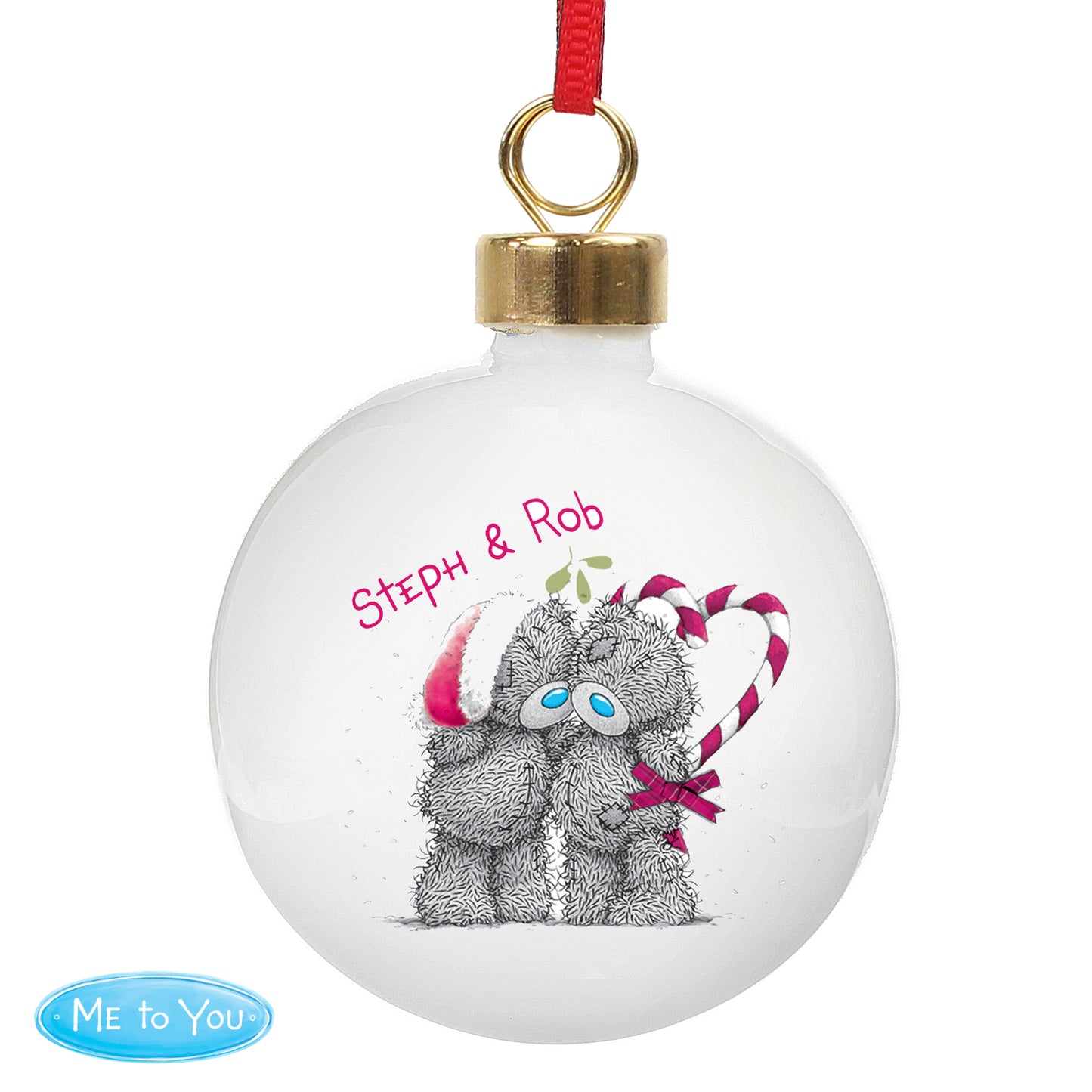 Personalised Me To You Couple Christmas Bauble - image 3