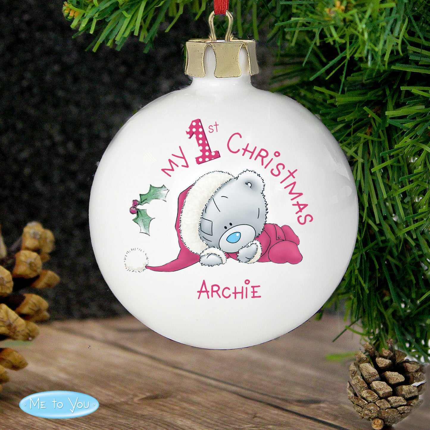 Personalised Me To You My 1st Christmas Bauble - image 4