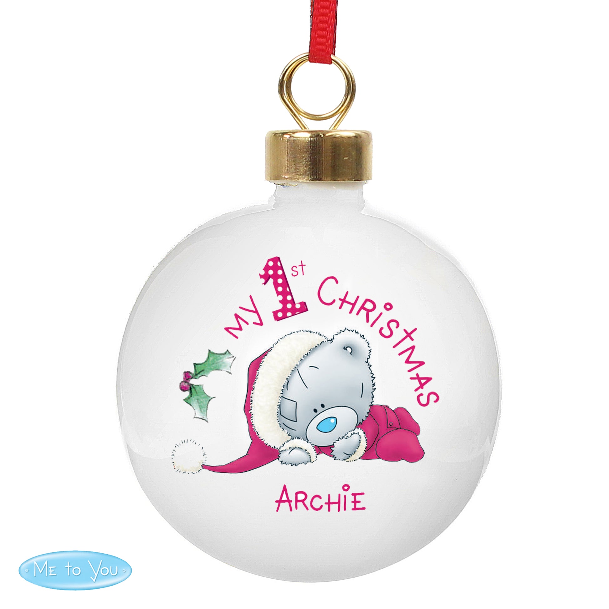 Personalised Me To You My 1st Christmas Bauble - image 5