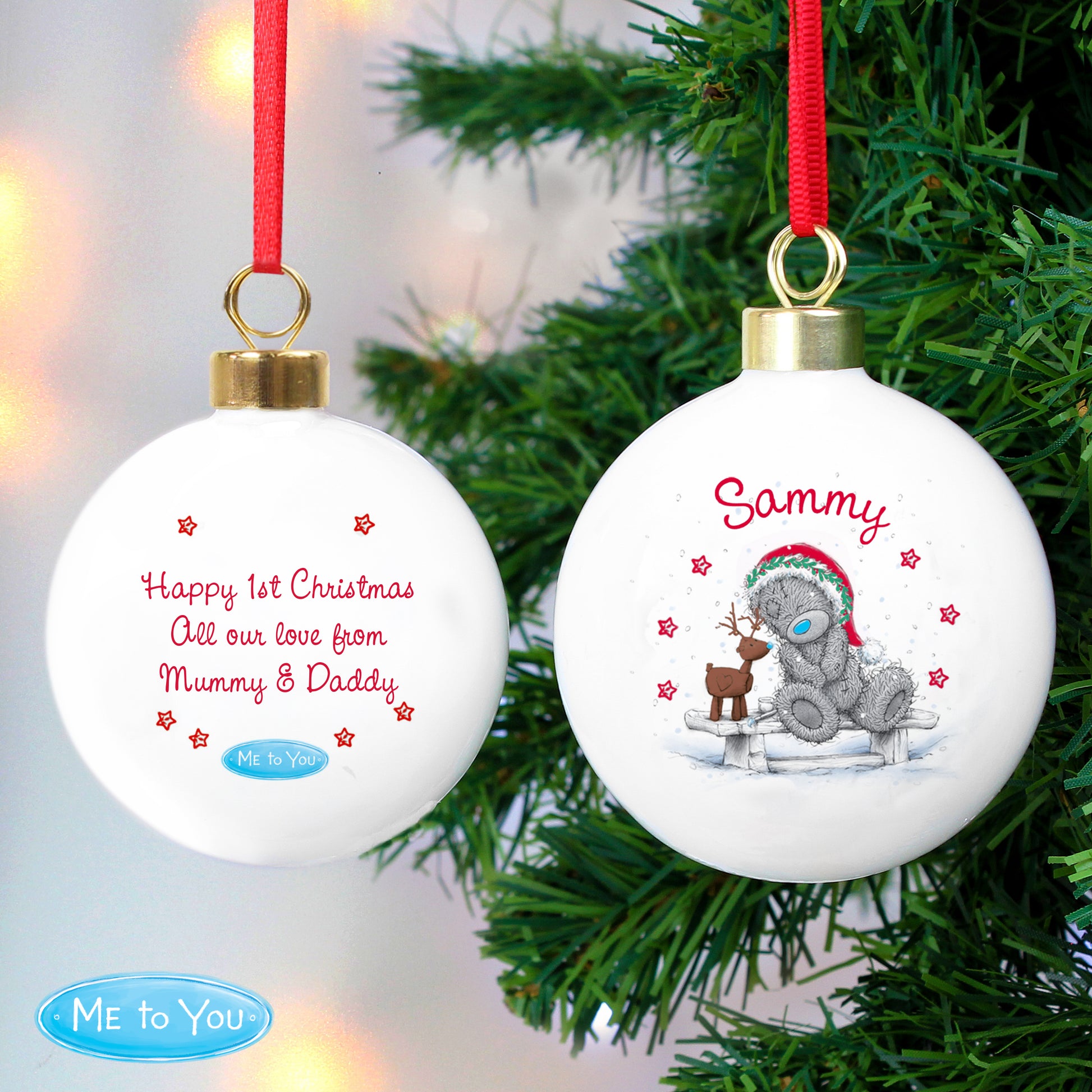 Personalised Me To You Reindeer Bauble - image 2