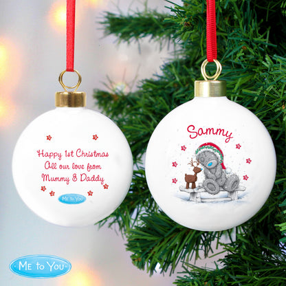 Personalised Me To You Reindeer Bauble - image 2