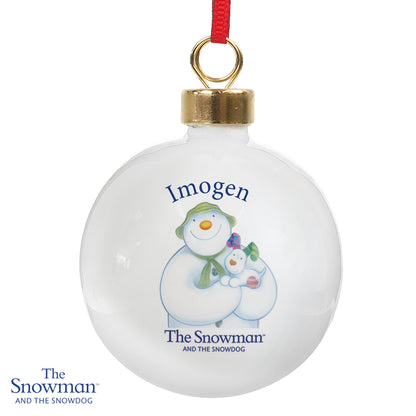Personalised The Snowman and the Snowdog Bauble - image 2