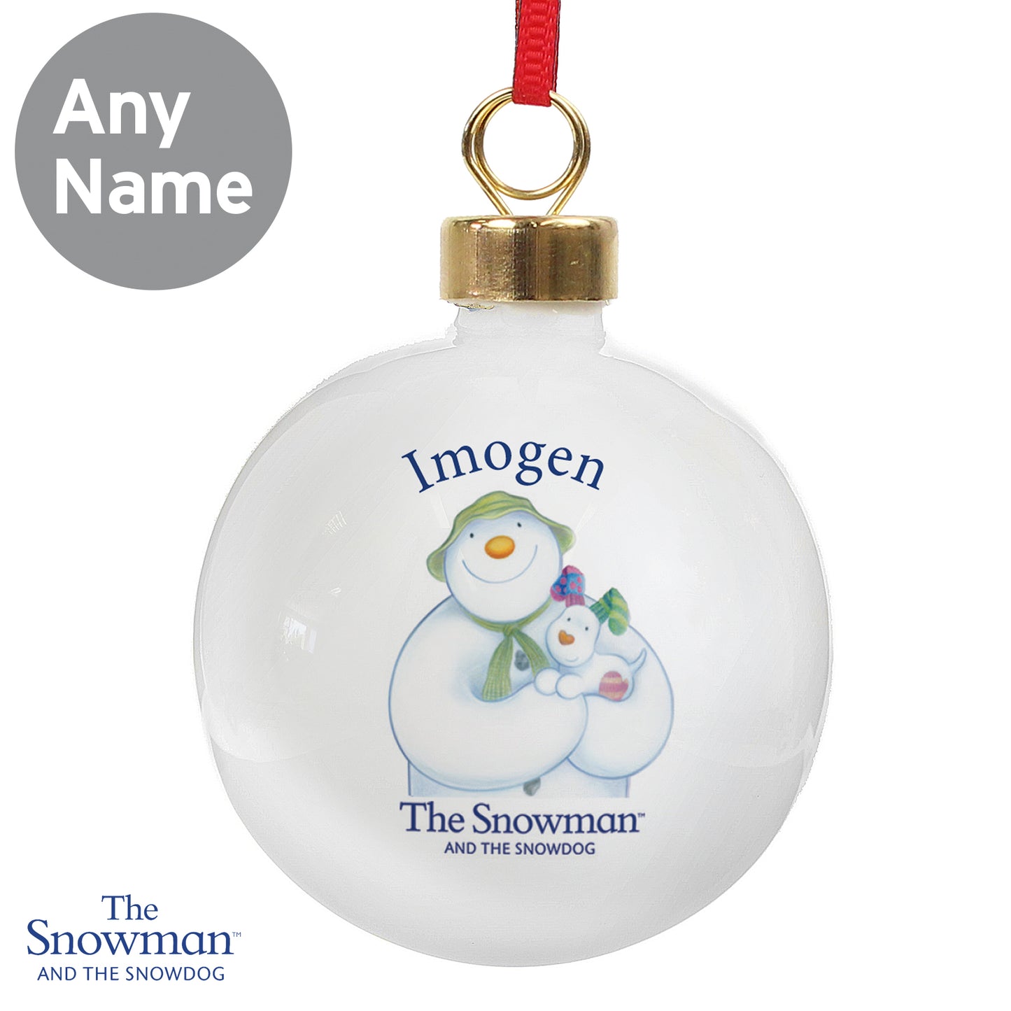 Personalised The Snowman and the Snowdog Bauble - image 4