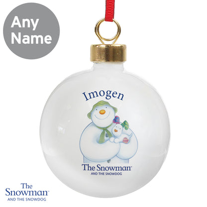 Personalised The Snowman and the Snowdog Bauble - image 4