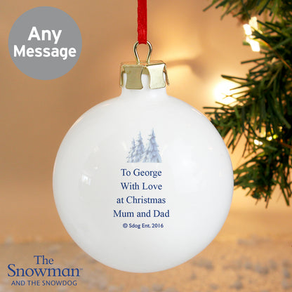 Personalised The Snowman and the Snowdog Bauble - image 5