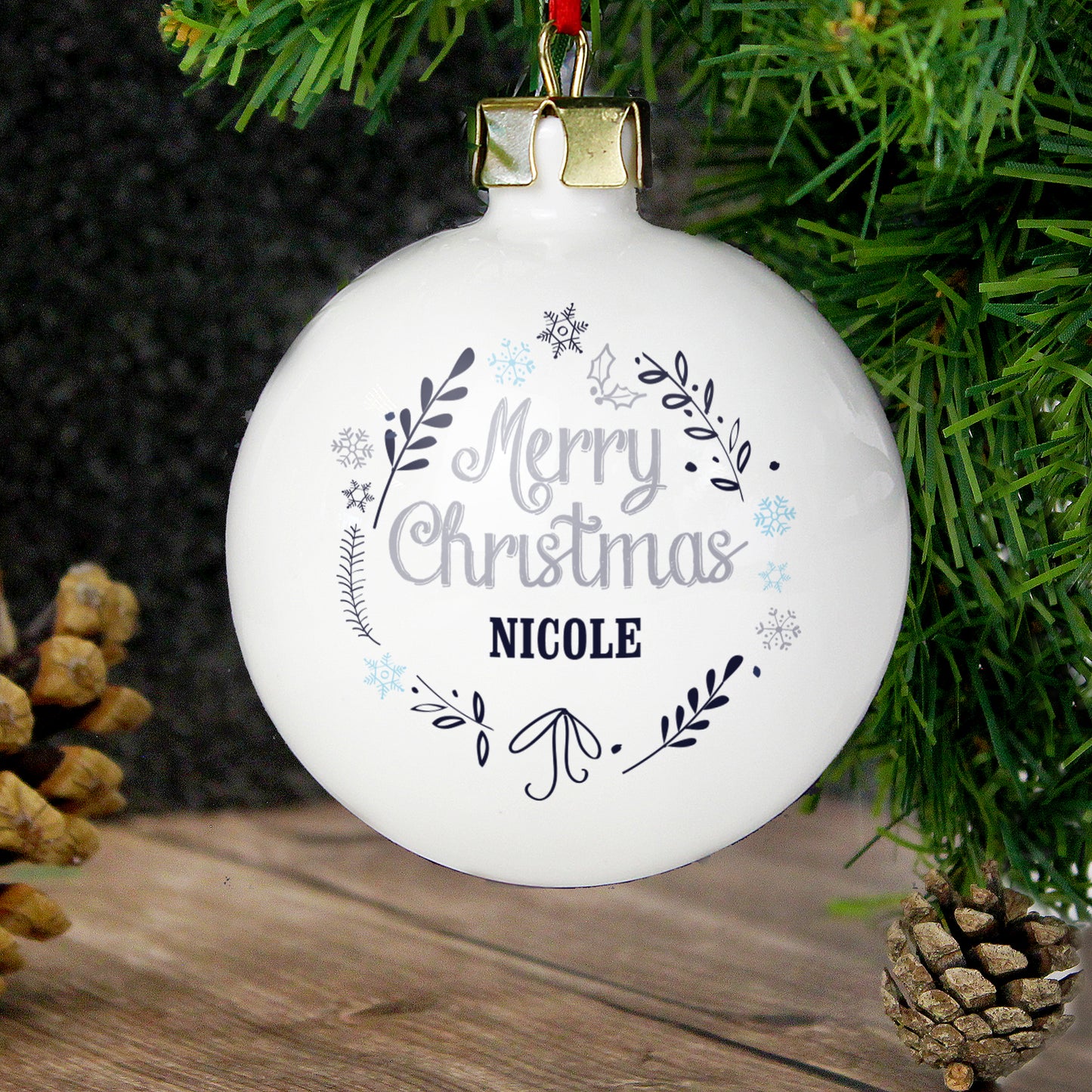 Personalised Christmas Frost Bauble from Heartfelt Gifts