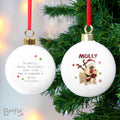 Personalised Boofle Christmas Reindeer Bauble from Heartfelt Gifts
