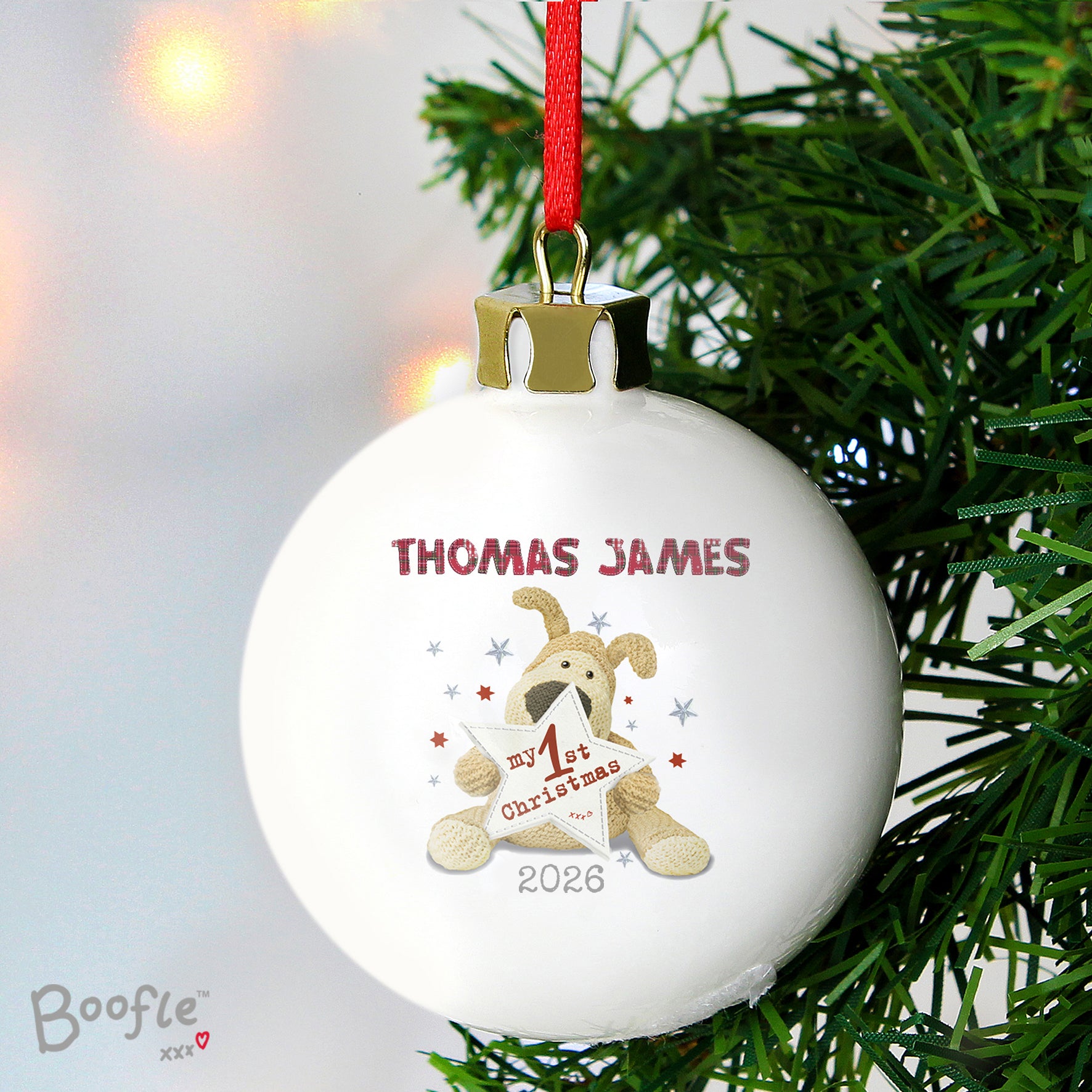 Personalised Boofle My 1st Christmas Bauble - image 3