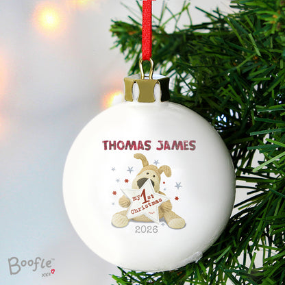 Personalised Boofle My 1st Christmas Bauble - image 3