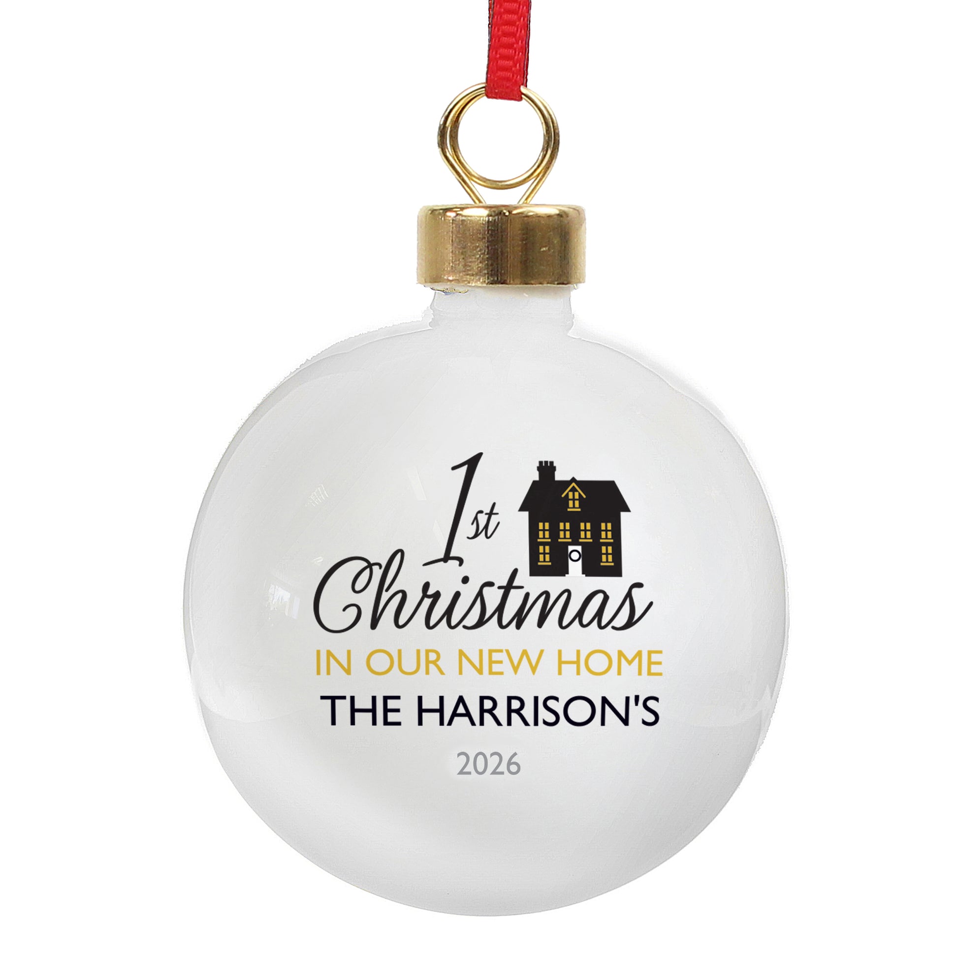 Personalised 1st Christmas in Our New Home Bauble - image 4