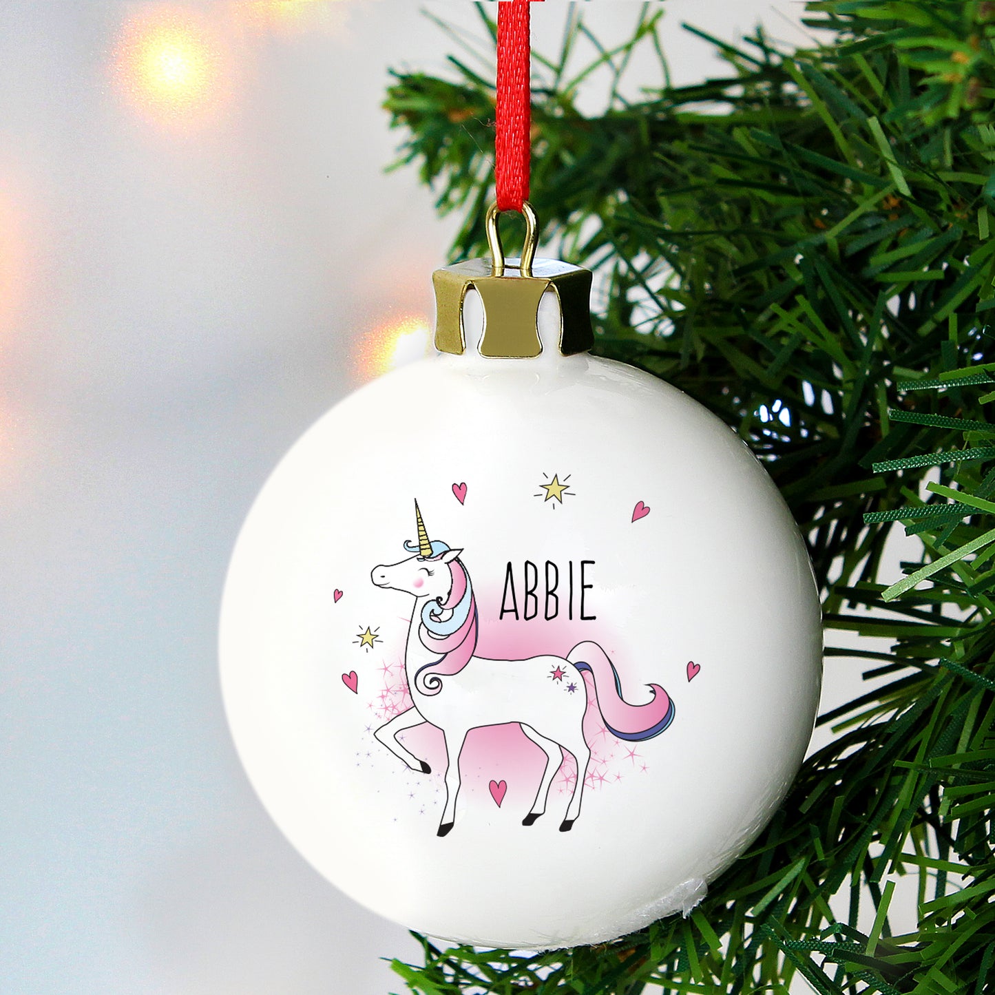 Personalised Unicorn Bauble - image 3