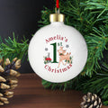 Personalised 1st Christmas Festive Fawn Bauble from Heartfelt Gifts