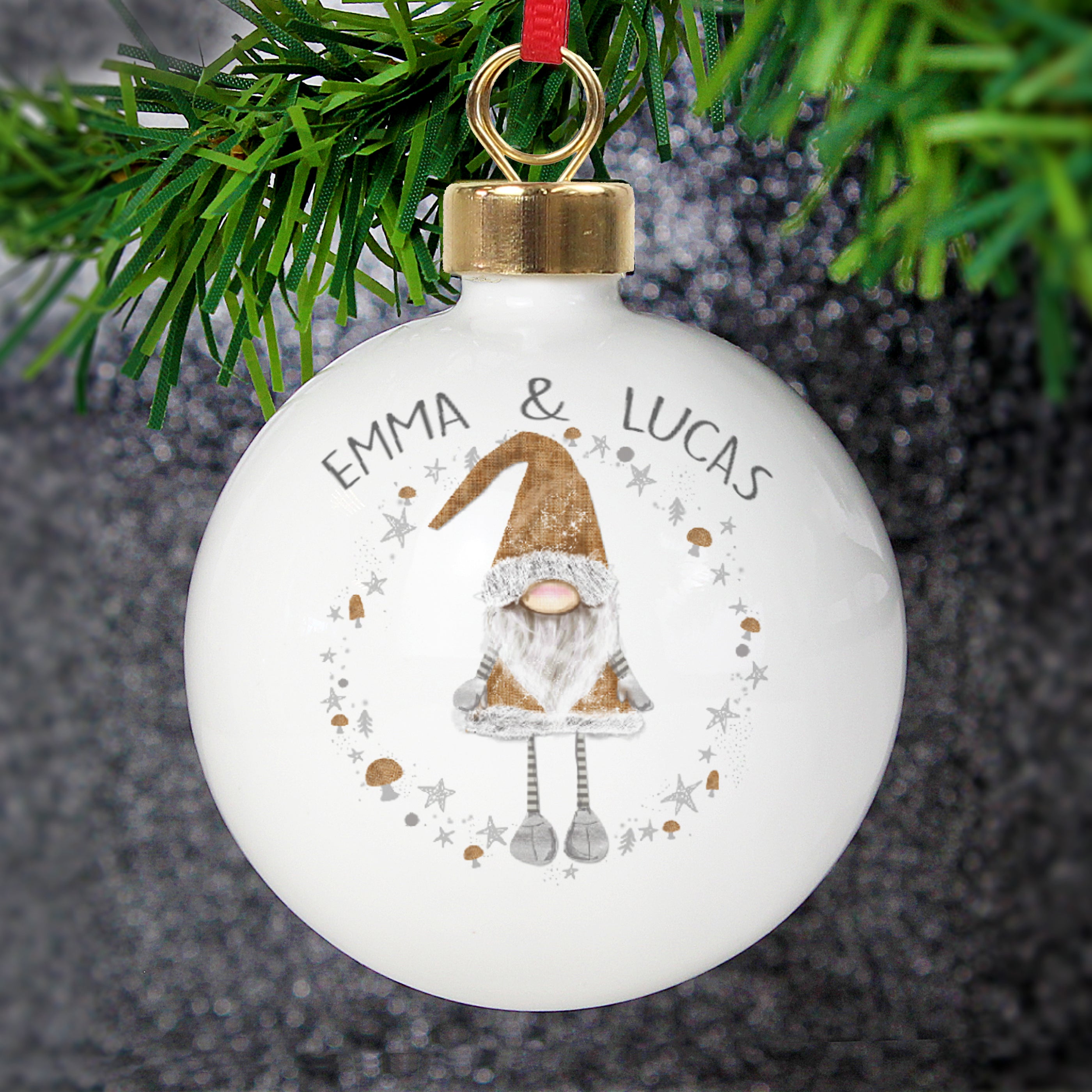 Personalised Christmas Gonk Bauble from Heartfelt Gifts