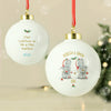 Personalised Me to You Christmas Couple's Bauble