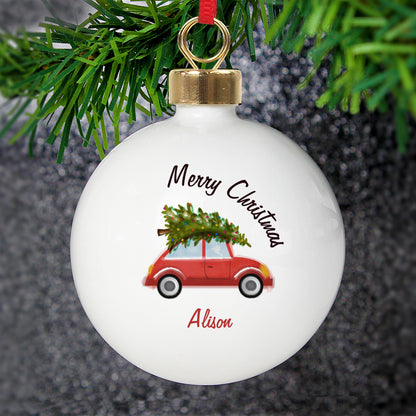 Personalised 'Driving Home For Christmas' Bauble - image 3