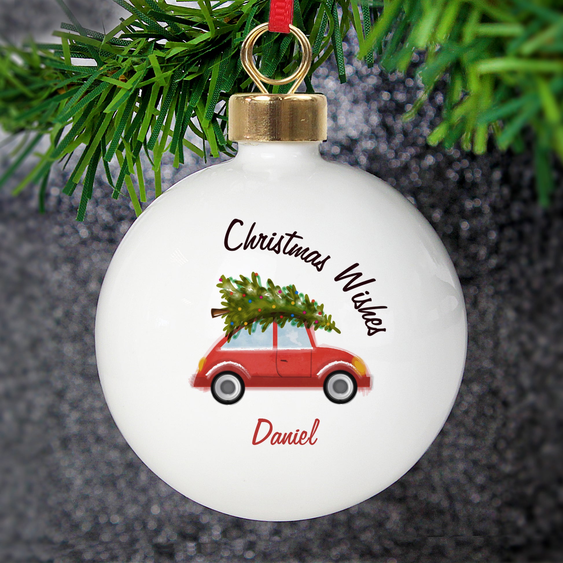 Personalised 'Driving Home For Christmas' Bauble - image 5