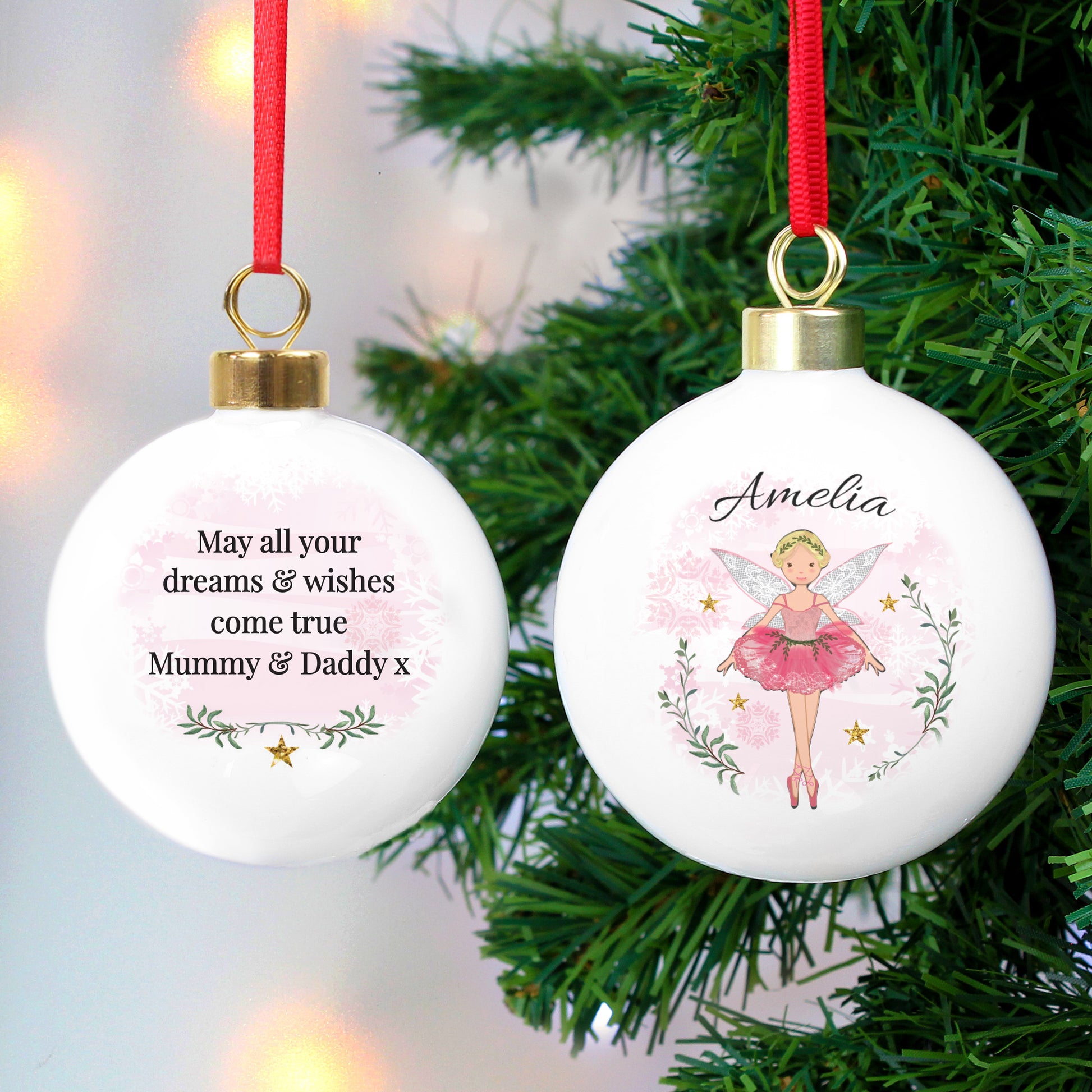Personalised Sugar Plum Fairy Bauble - image 3