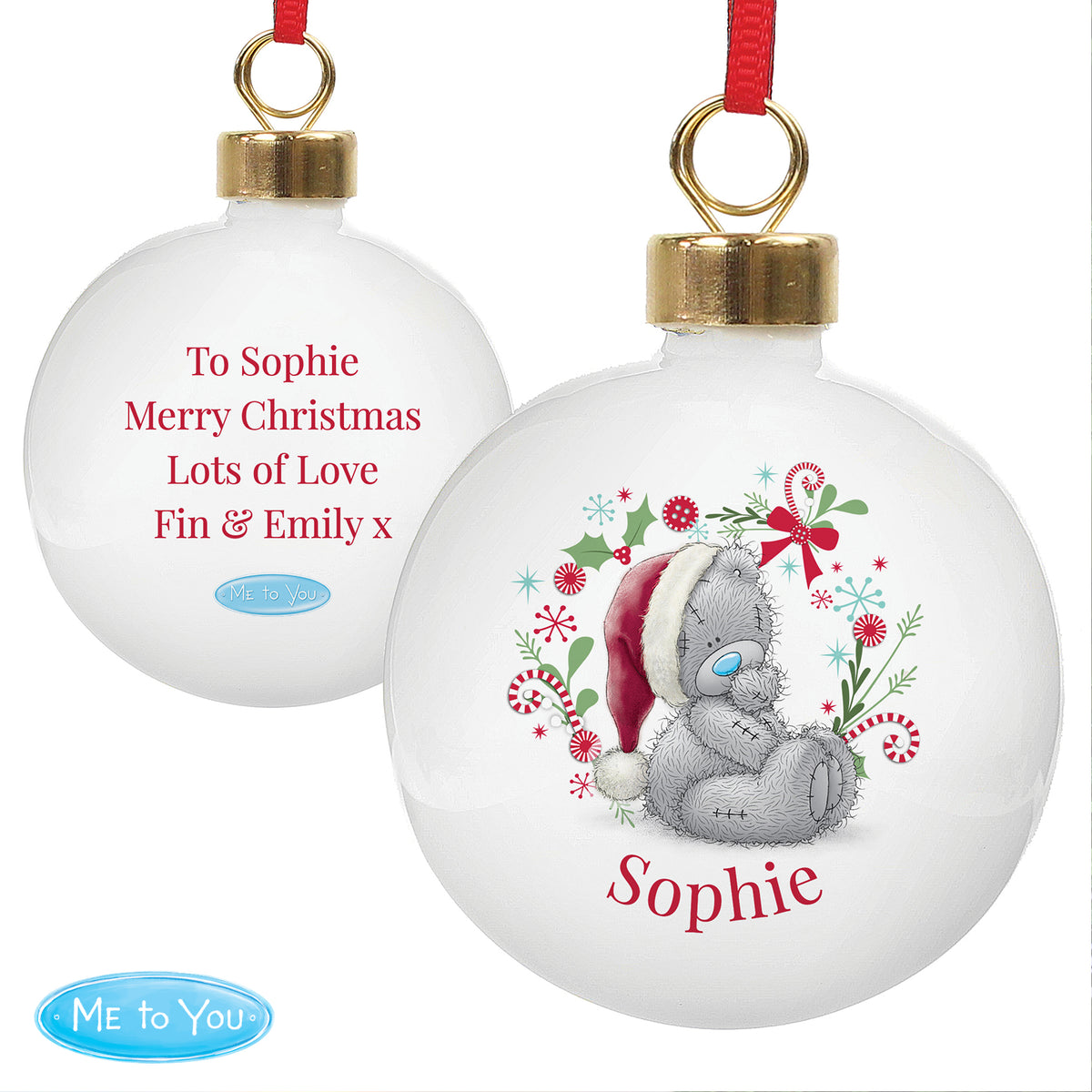 Personalised Me To You Christmas Bauble - image 4