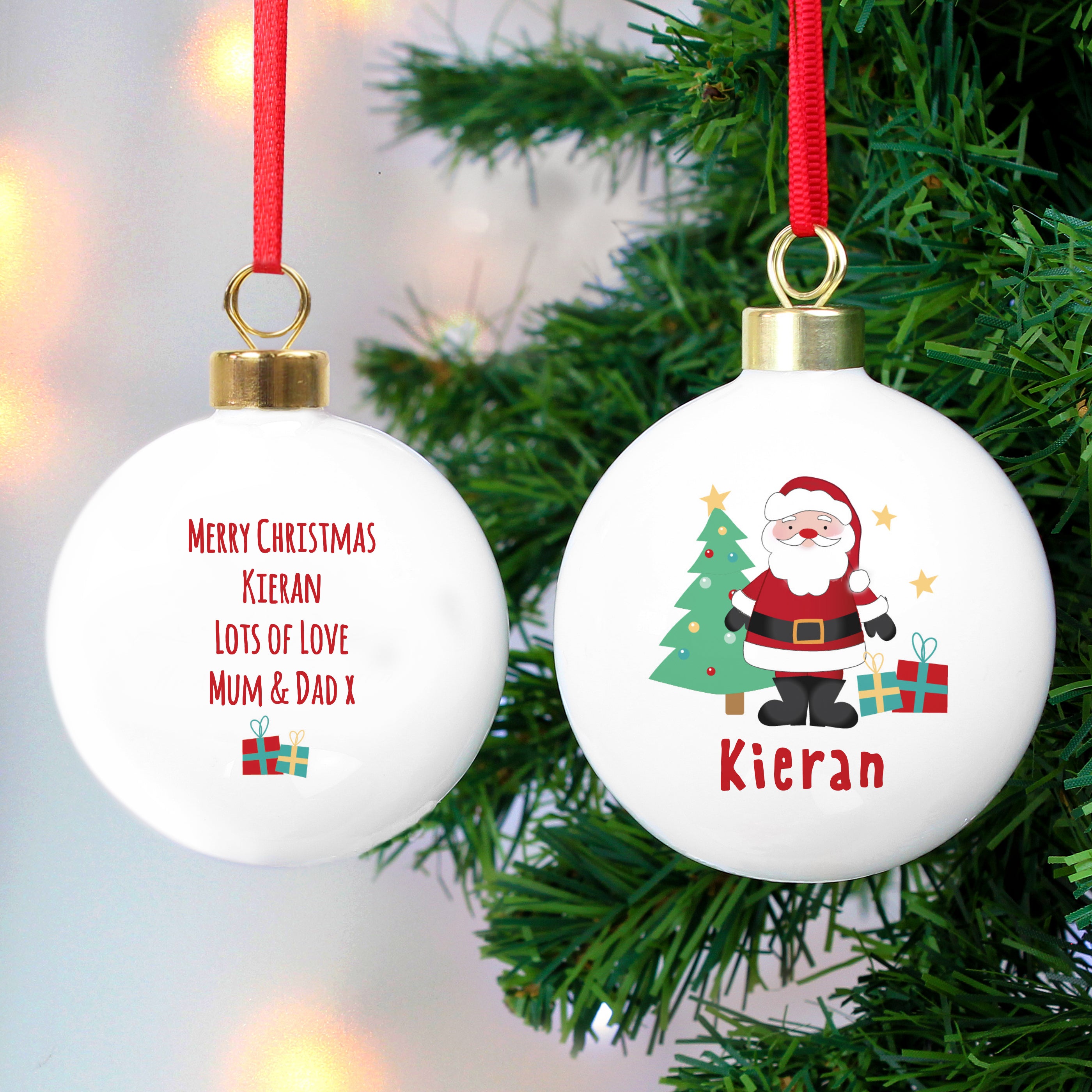 Personalised Santa Bauble from Heartfelt Gifts