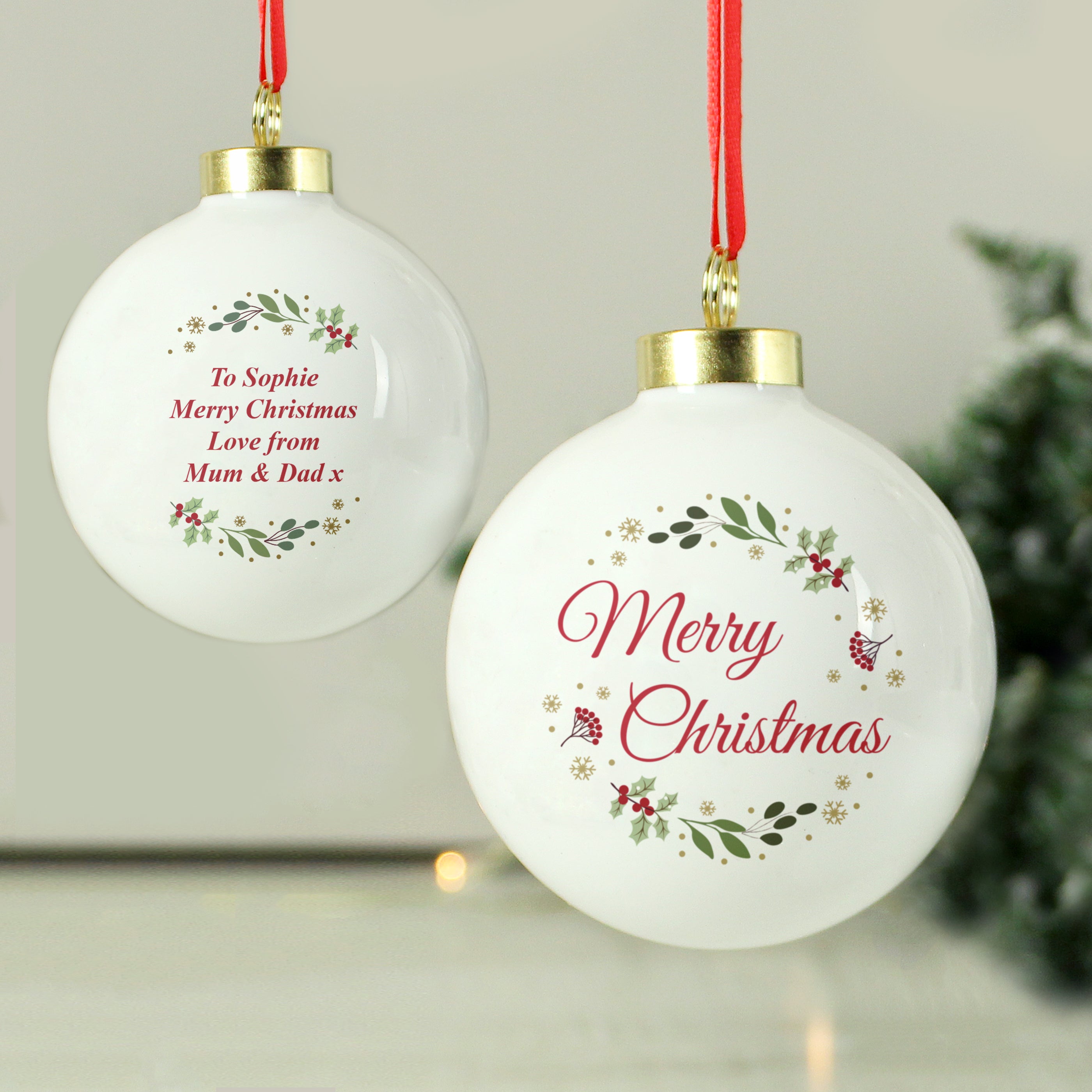 Personalised Merry Christmas Bauble from Heartfelt Gifts