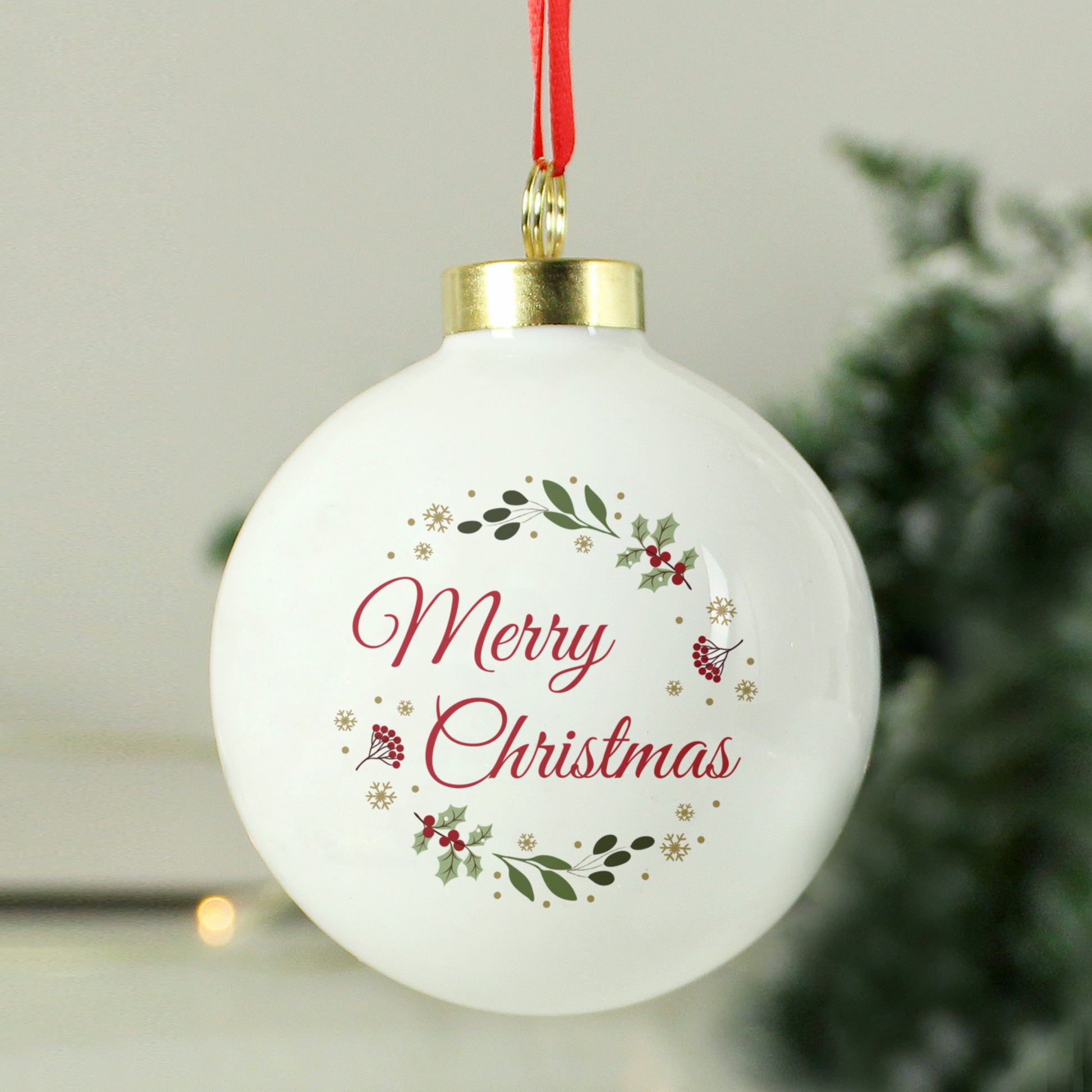 Personalised Merry Christmas Bauble - image 2