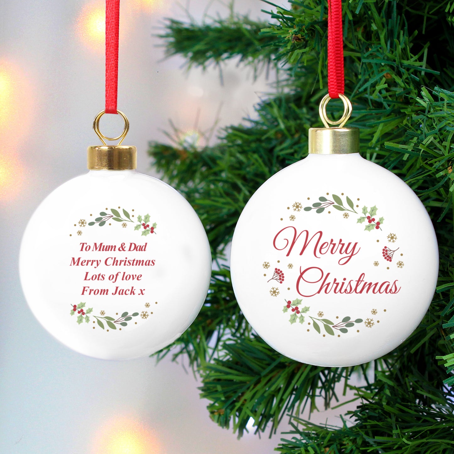 Personalised Merry Christmas Bauble - image 4