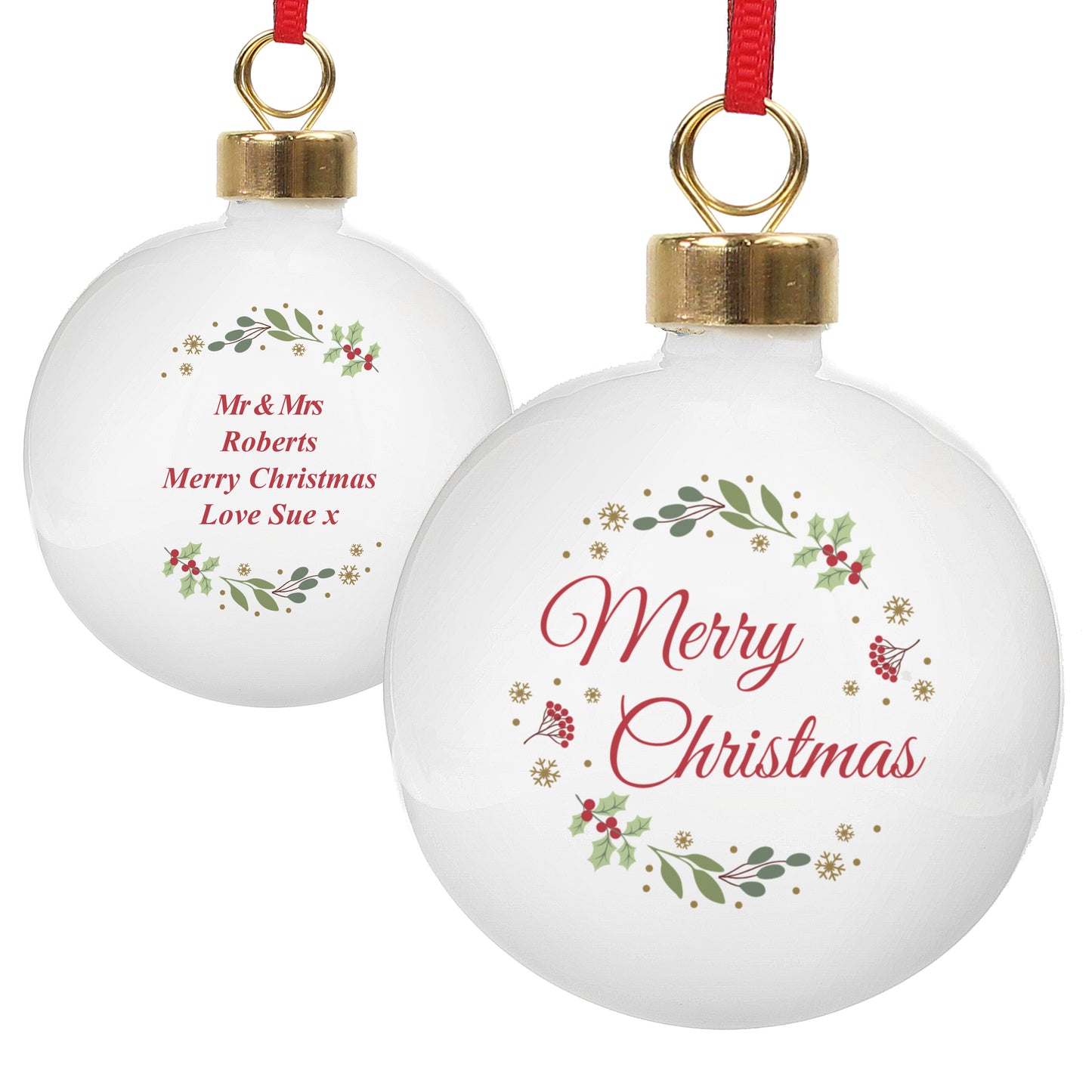 Personalised Merry Christmas Bauble - image 5