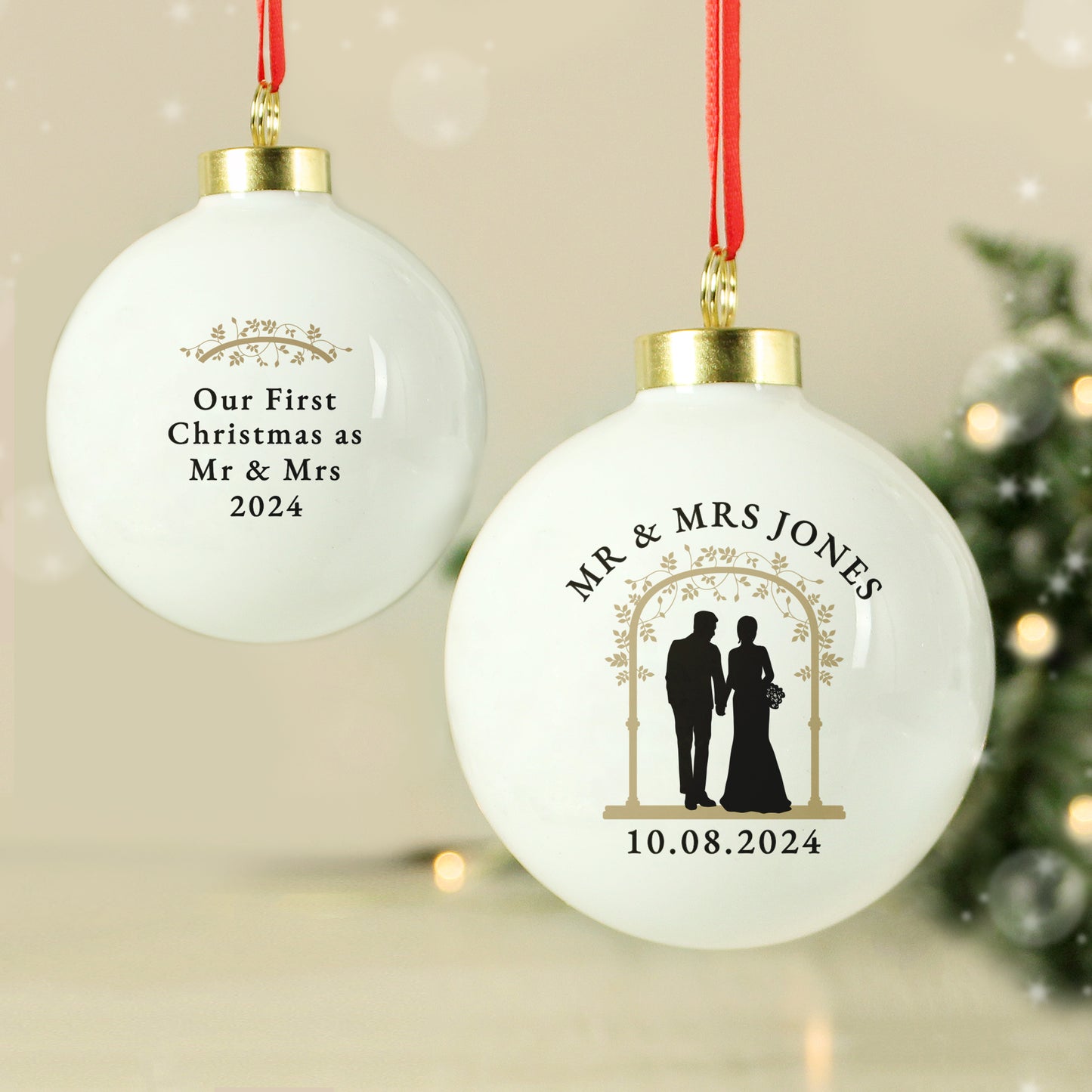 Personalised Mr & Mrs Bauble from Heartfelt Gifts