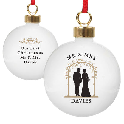 Personalised Mr & Mrs Bauble - image 5