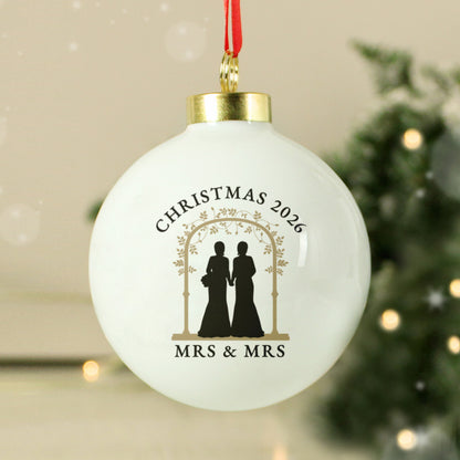 Personalised Mrs & Mrs Bauble - image 4
