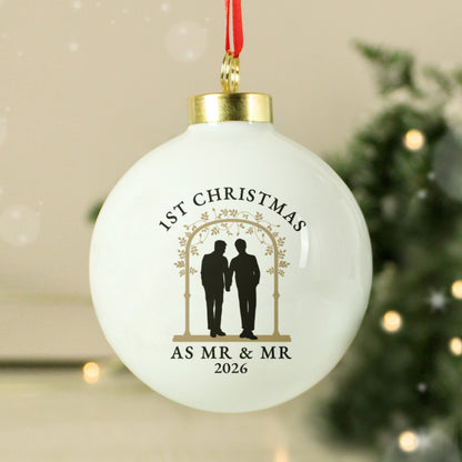 Personalised Mr & Mr Bauble - image 2