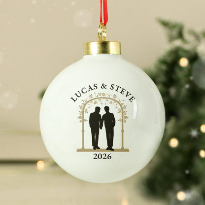 Personalised Mr & Mr Bauble - image 4