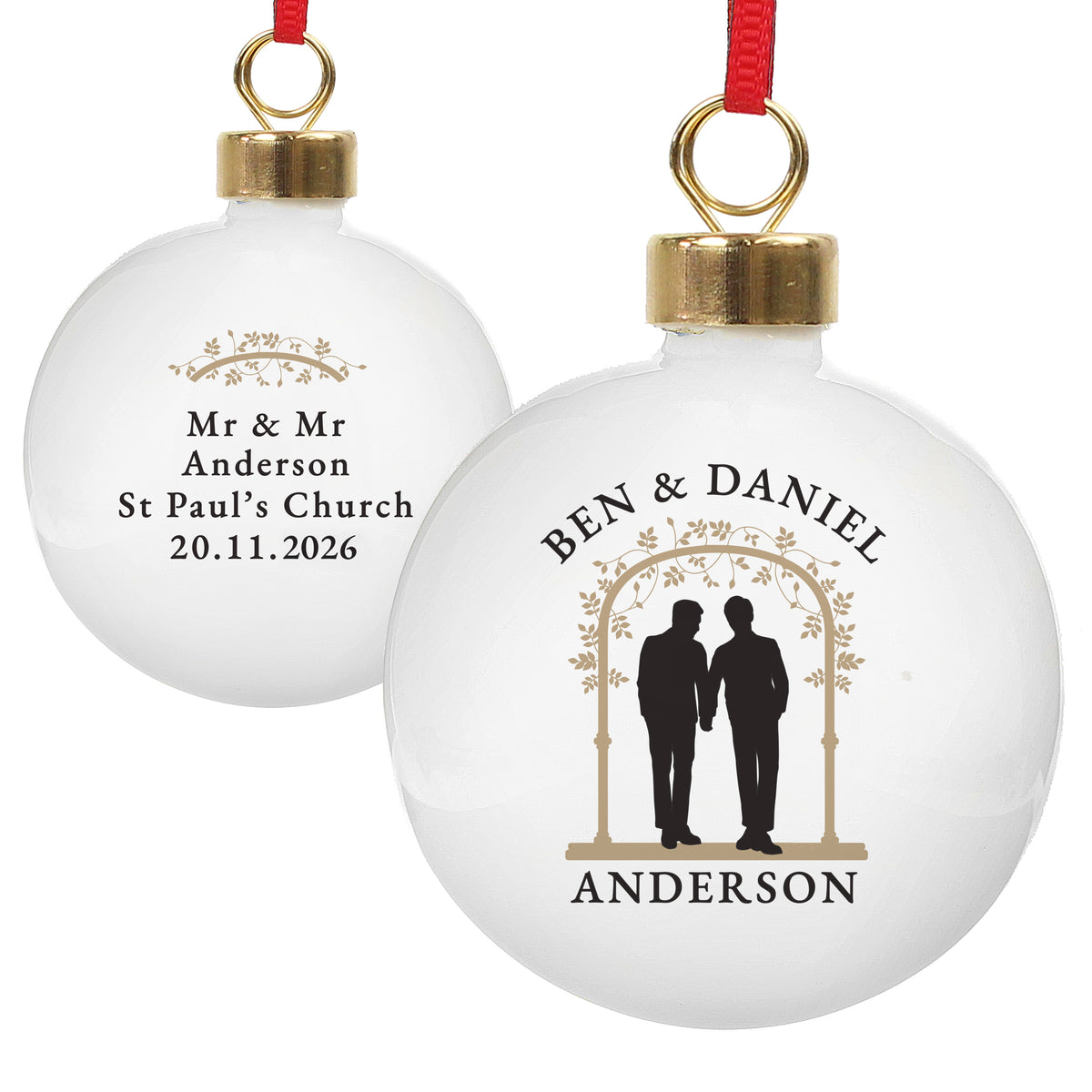 Personalised Mr & Mr Bauble - image 5