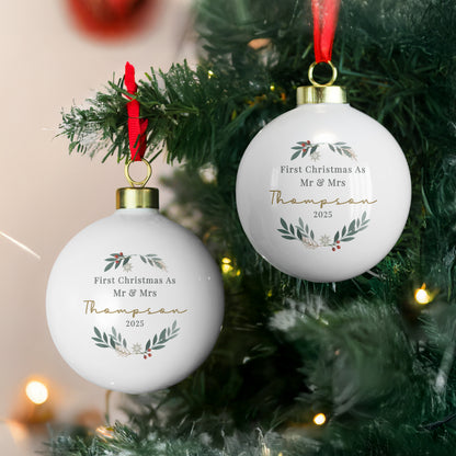Personalised Christmas Foliage Bauble - image 2