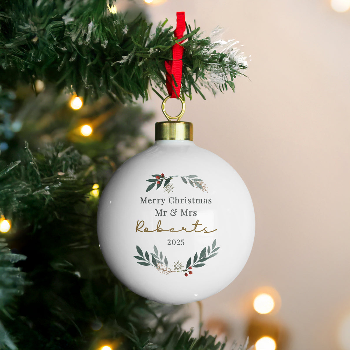 Personalised Christmas Foliage Bauble - image 4