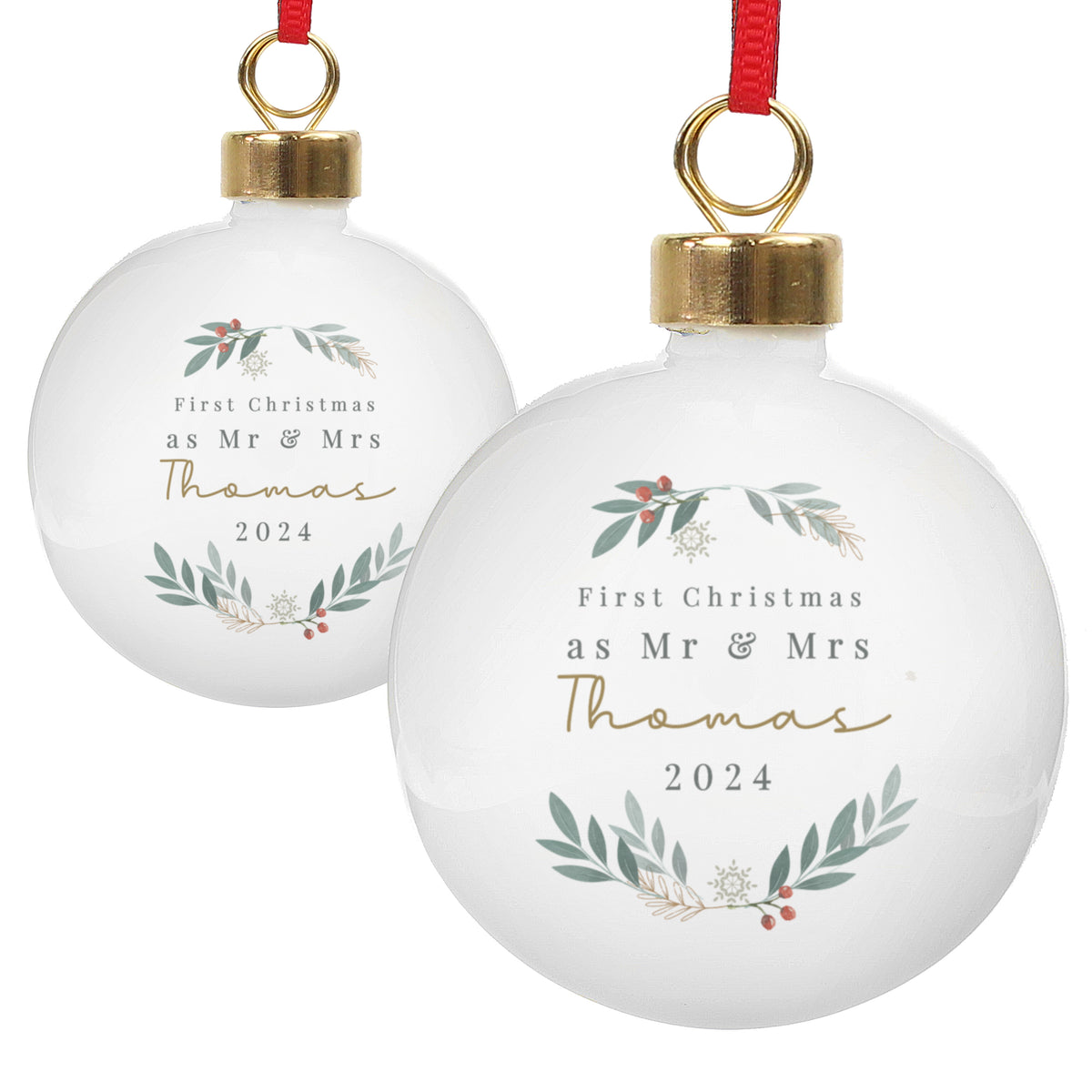 Personalised Christmas Foliage Bauble - image 5