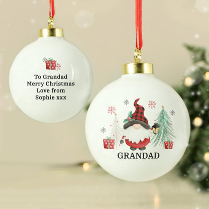 Personalised Gonk Christmas Bauble from Heartfelt Gifts