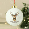 Personalised Watercolour Stag Bauble
