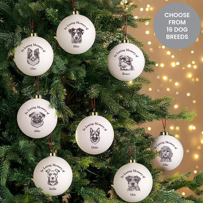 Personalised Memorial Dog Breed Bauble - image 3