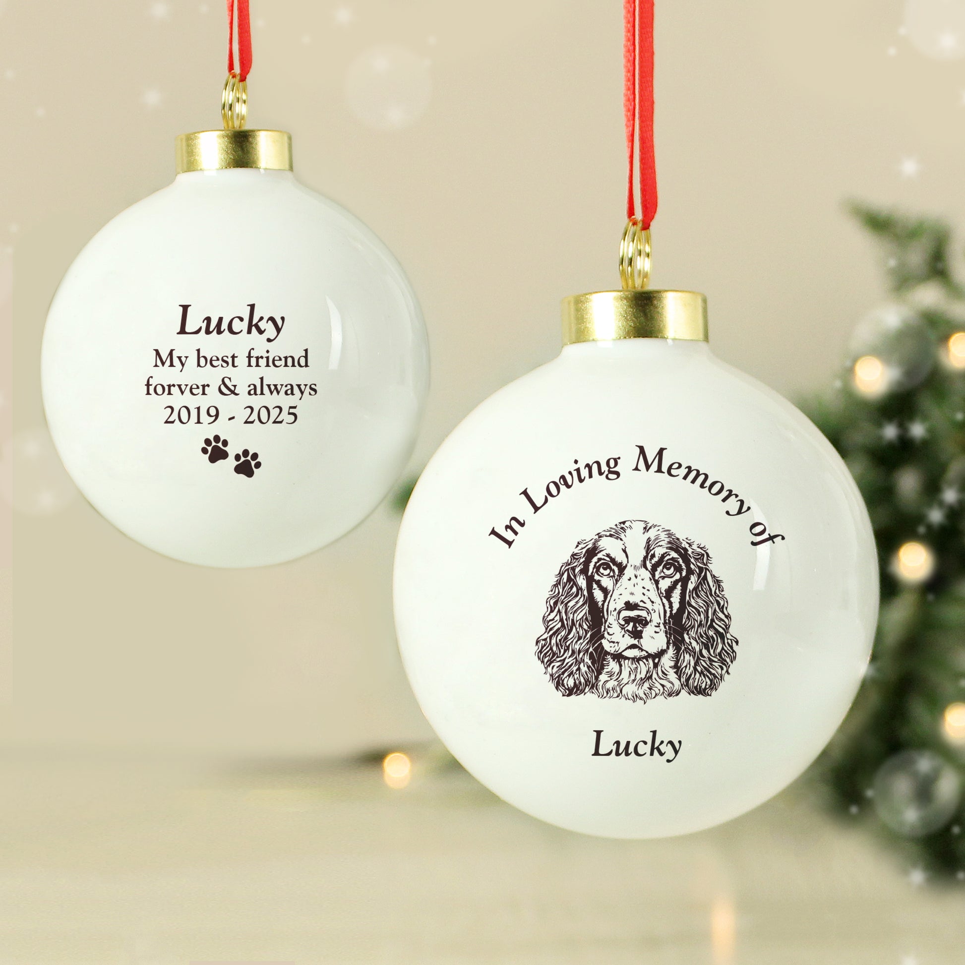 Personalised Memorial Dog Breed Bauble - image 7