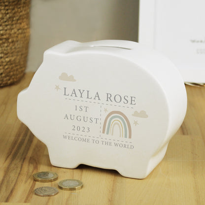 Personalised Rainbow Piggy Bank - image 3